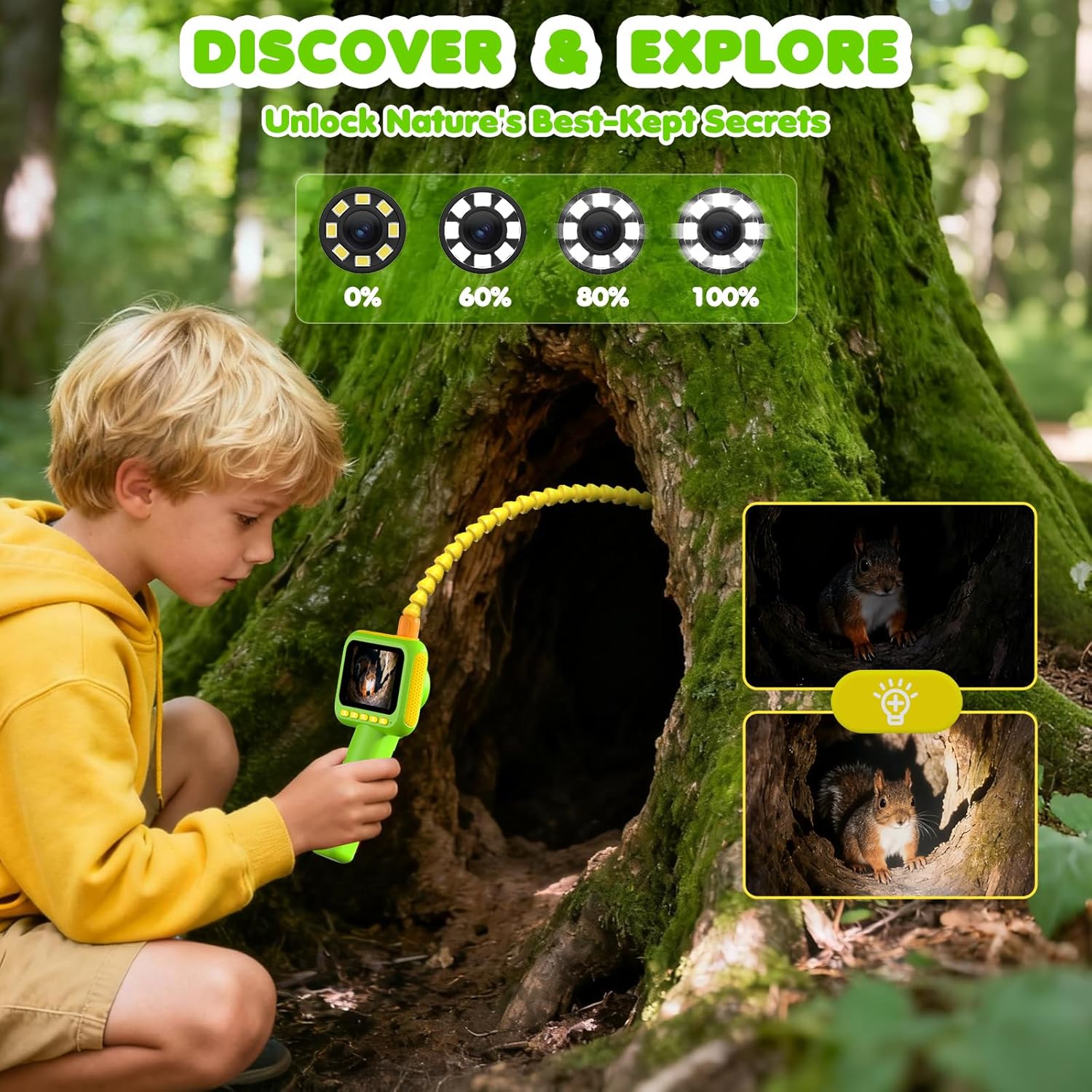 Science Toy - Endoscope pour enfants, caméra serpentine avec